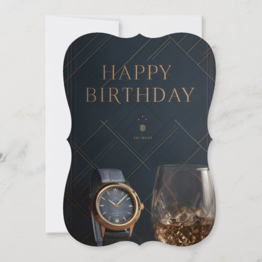 Elegant & Customizable Digital Birthday Invitation 招待状 (正面)