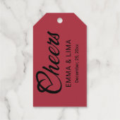 Elegant Customizable Gold Foil Holiday Label Gift ギフトタグ (裏面)