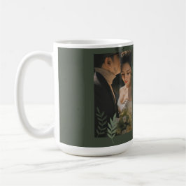 Elegant customizable olive green wedding  コーヒーマグカップ