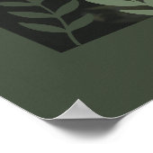 Elegant customizable olive green wedding ポスター (角)