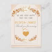 Elegant Customizable Wedding Enclosure Card エンクロージャーカード (裏面)