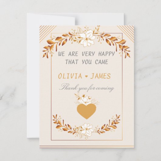 Elegant Customizable Wedding Invitation Card (裏面)