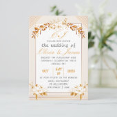 Elegant Customizable Wedding RSVP Card (スタンド正面)