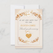 Elegant Customizable Wedding RSVP Card (裏面)