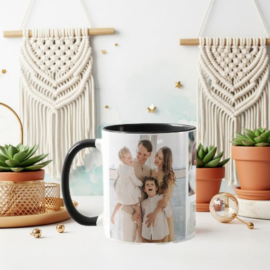 Elegant customized family collage mug マグカップ