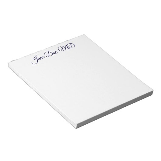 Elegant customized professional name notepad ノートパッド (アングル)