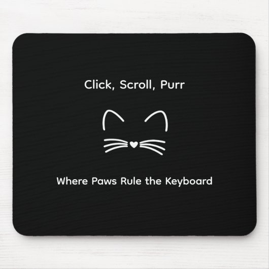 Elegant Cute Cat Lover Trendy Classy Stylish  マウスパッド (正面)