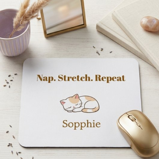 Elegant Cute Cat Lover Trendy Classy Stylish  マウスパッド