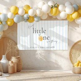 Elegant Cute Lemon Citrus Baby Shower Banner 横断幕