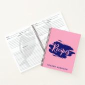 Elegant, Cute Recipe Journal (Pink & Indigo Blue)  ノートブック (内部)