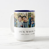 Elegant Daddy Photo Collage Fathers Day keepsake ツートーンマグカップ (正面左)