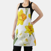Elegant Daffodil Floral Pattern Kitchen Wear エプロン (インサイチュ)