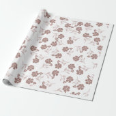 Elegant Dainty Florals Wrapping Paper Sheets ラッピングペーパー (アンロールド)