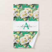 Elegant Daisies Daisy Floral Towel Set バスタオルセット (ハンドタオル)
