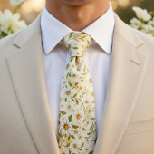 Elegant Daisy Floral Pattern ネクタイ