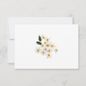 Elegant Daisy Watercolor Minimalist Wedding 出欠カード (裏面)