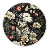 Elegant Dalmatian William Morris Inspired セラミックノブ (正面)