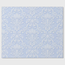 Elegant Damask light blue ラッピングペーパー