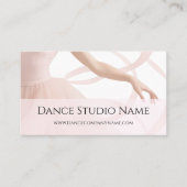 Elegant Dance Studio Ballet Dancer Blush Pink 名刺 (正面)
