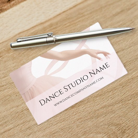 Elegant Dance Studio Ballet Dancer Blush Pink 名刺