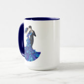 Elegant Dancing Couple Paper Quilling Art マグカップ (正面左)