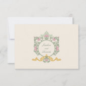 Elegant Dark Art Nouveau RSVP Card (裏面)
