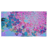 Elegant Dark Blue and Magenta Limelight Hydrangea 枕カバー (正面左)