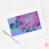 Elegant Dark Blue and Magenta Limelight Hydrangea 長方形シール (封筒)