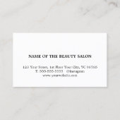 Elegant Dark Blue Faux Golden Scissors Hairstylist 名刺 (裏面)