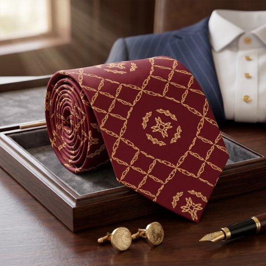 Elegant Dark Burgundy Wedding Tie, Modern ネクタイ