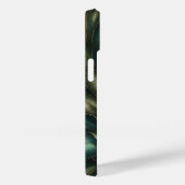 Elegant Dark Emerald Tropical Leaves and Gold Vein Case-Mate iPhoneケース (裏面 / 右)
