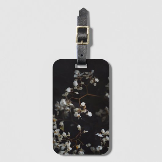 Elegant Dark Floral ラゲッジタグ (正面縦)