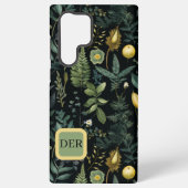 Elegant Dark Floral – Personalized Botanical Samsung Galaxyケース (裏面)