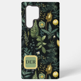Elegant Dark Floral  – Personalized Botanical Samsung Galaxy S22 Ultraケース