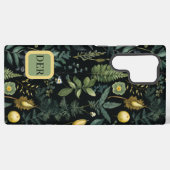 Elegant Dark Floral – Personalized Botanical Samsung Galaxyケース (裏面横)