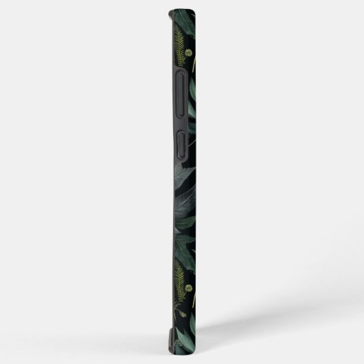 Elegant Dark Floral  – Personalized Botanical Samsung Galaxyケース (右側面)