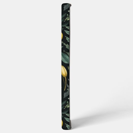 Elegant Dark Floral  – Personalized Botanical Samsung Galaxyケース (左側面)