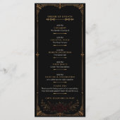 Elegant Dark Gothic Wedding Program プログラム (裏面)