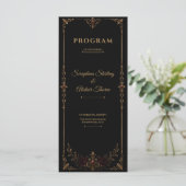 Elegant Dark Gothic Wedding Program プログラム (スタンド正面)