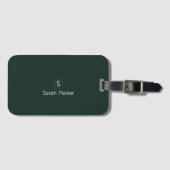 Elegant dark green Acrylic Luggage Tag ラゲッジタグ (正面横)