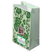 Elegant Dark Green Christmas Gift Bag   スモールペーパーバッグ (裏面アングル)