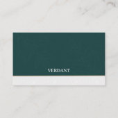 Elegant Dark Green Specialty Coffee business card 名刺 (裏面)
