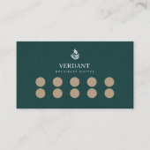 Elegant Dark Green Specialty Coffee Loyalty Card 名刺 (正面)