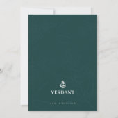 Elegant Dark Green Specialty Coffee Shop Menu Card 招待状 (裏面)