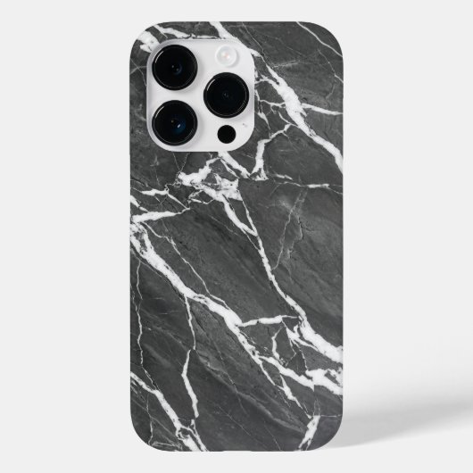 Elegant Dark Grey Marble Texture iPhone Case Case-Mate iPhoneケース (裏面)