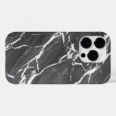 Elegant Dark Grey Marble Texture iPhone Case Case-Mate iPhoneケース (裏面 (横))