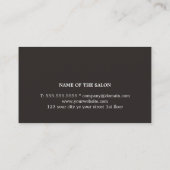 Elegant Dark Grey White Pastel Salon ロイヤリティカード (裏面)