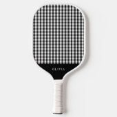 Elegant Dark Grid Pattern ピックルボールラケット (裏面)