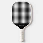 Elegant Dark Grid Pattern ピックルボールラケット (正面)