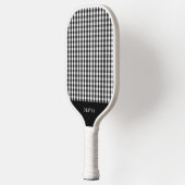 Elegant Dark Grid Pattern ピックルボールラケット (左)